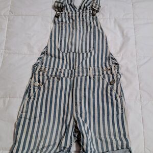 GAP Striped Denim Short Overalls for Girls Size M